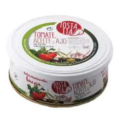 Tomate con aove y ajo - Caja Latas 250gr